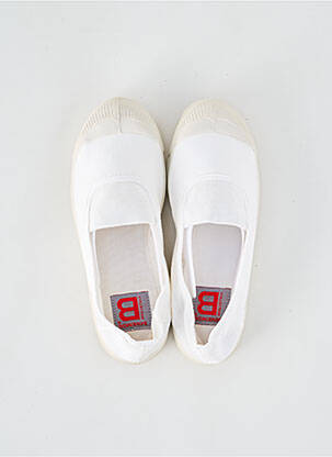 Slip ons bout rond talon plat jusqu'à 3cm blanc BENSIMON femme