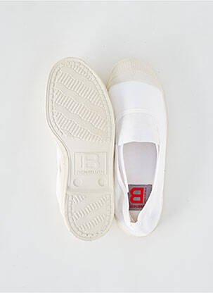 Slip ons bout rond talon plat jusqu'à 3cm blanc BENSIMON femme