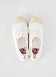 Slip ons bout rond talon plat jusqu'à 3cm blanc BENSIMON femme