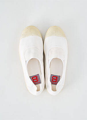 Slip ons bout rond talon plat jusqu'à 3cm blanc BENSIMON femme