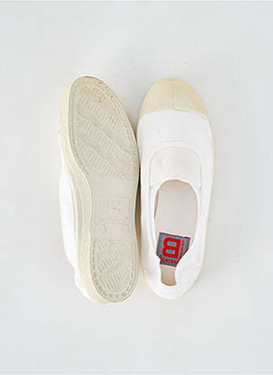 Slip ons bout rond talon plat jusqu'à 3cm blanc BENSIMON femme