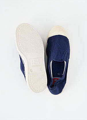 Slip ons bout rond talon plat jusqu'à 3cm bleu BENSIMON femme