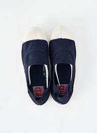 Slip ons bout rond talon plat jusqu'à 3cm bleu BENSIMON femme