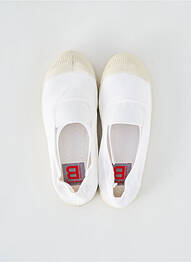 Slip ons bout rond talon plat jusqu'à 3cm blanc BENSIMON femme