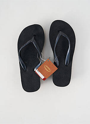 Tongs tissage satiné talon de 4 à 6cm noir HAVAIANAS femme