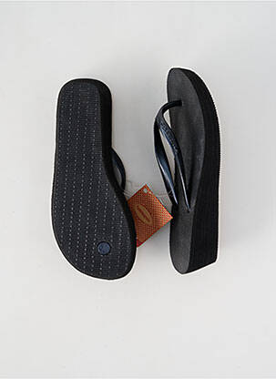 Tongs tissage satiné talon de 4 à 6cm noir HAVAIANAS femme