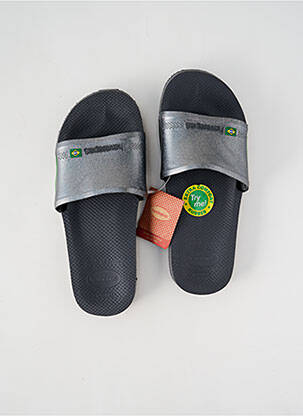 Mules/sabots tissage satiné talon plat jusqu'à 3cm argent HAVAIANAS femme