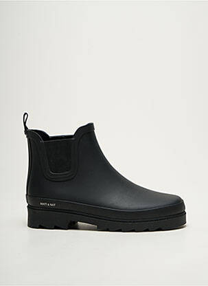 Bottines/boots matière lisse talon plat jusqu'à 3cm noir MATT & NAT femme