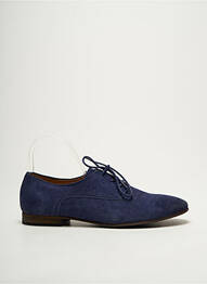 Derbies nubuck talon plat jusqu'à 3cm bleu KICKERS femme