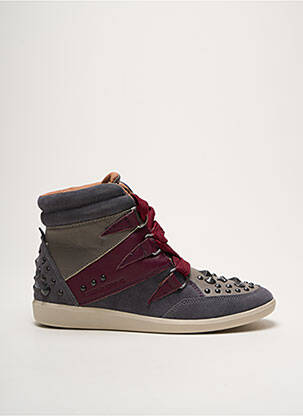 Baskets fermeture lacets talon plat jusqu'à 3cm gris GROUNDFIVE femme