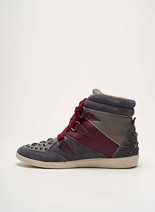 Baskets fermeture lacets talon plat jusqu'à 3cm gris GROUNDFIVE femme