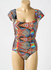 Maillot de bain 1 pièce orange REVE EN DENTELLE pour femme seconde vue