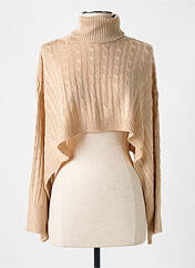 Pull col roulé beige CALIFORNIA ET MISS pour femme seconde vue
