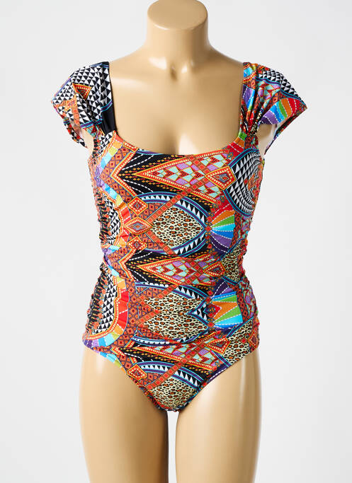 Maillot de bain 1 pièce orange REVE EN DENTELLE pour femme