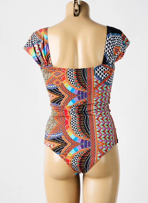 Maillot de bain 1 pièce orange REVE EN DENTELLE pour femme