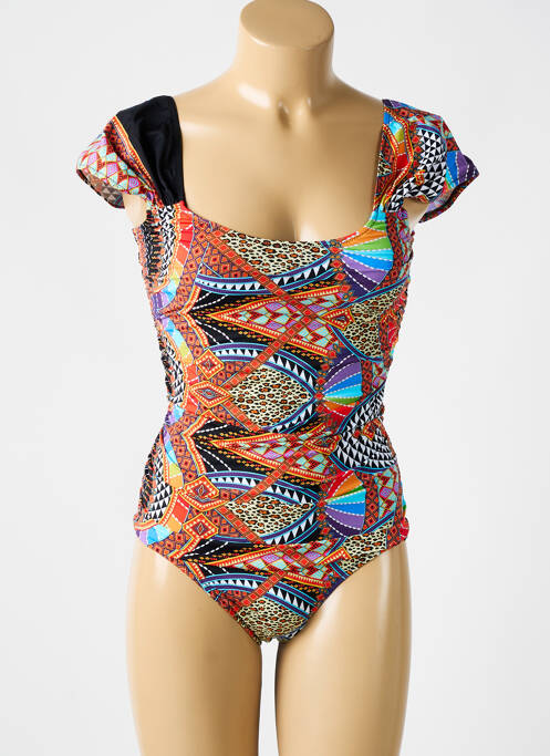 Maillot de bain 1 pièce orange REVE EN DENTELLE pour femme