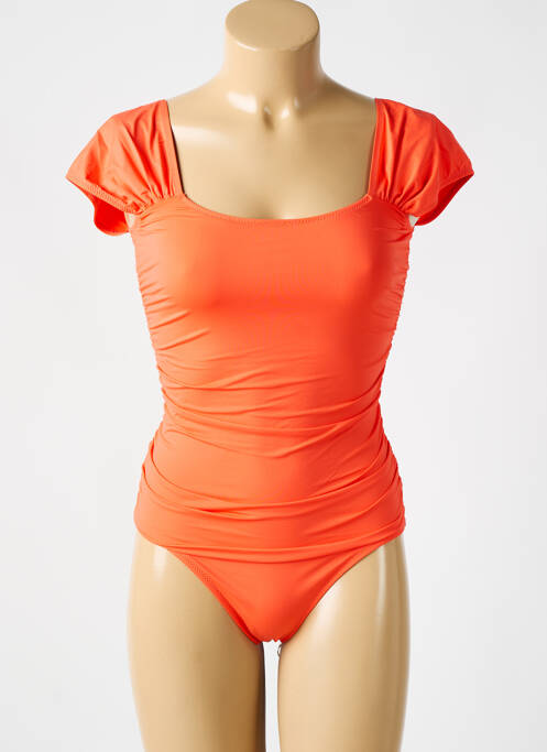 Maillot de bain 1 pièce orange REVE EN DENTELLE pour femme