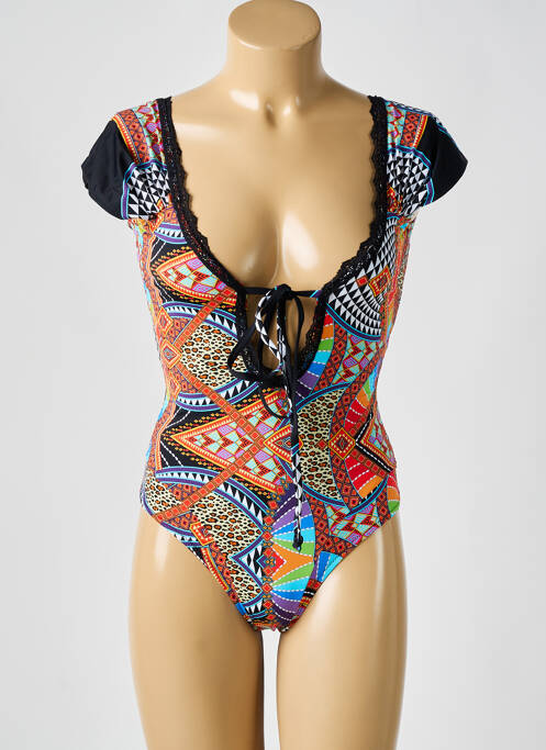 Maillot de bain 1 pièce rouge REVE EN DENTELLE pour femme