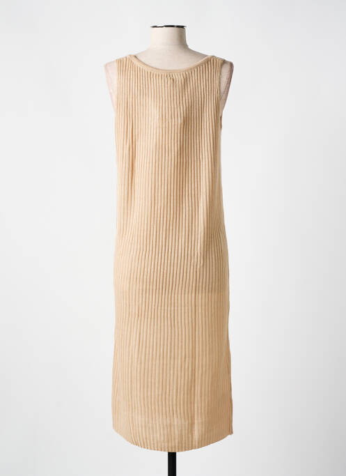 Robe mi-longue beige CALIFORNIA ET MISS pour femme