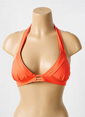 Haut de maillot de bain orange REVE EN DENTELLE pour femme seconde vue