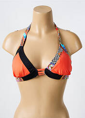 Haut de maillot de bain orange REVE EN DENTELLE pour femme seconde vue