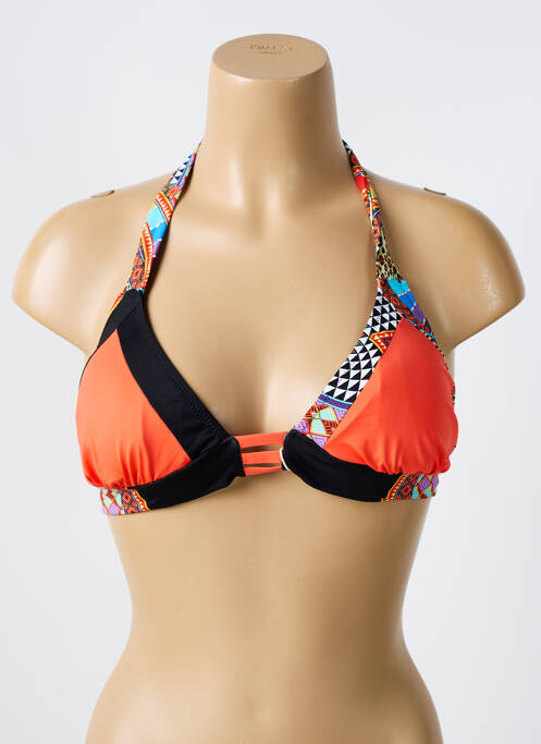 Haut de maillot de bain orange REVE EN DENTELLE pour femme
