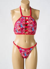 Maillot de bain 2 pièces rouge REVE EN DENTELLE pour femme seconde vue