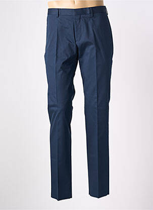 Pantalon droit fermeture zippée sous rabat avec crochet taille normale bleu HUGO BOSS homme