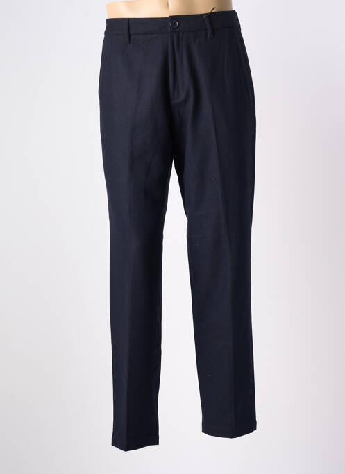 Pantalon droit taille à pinces taille haute bleu ARMANI EXCHANGE homme