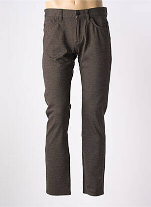 Pantalon slim stretch taille normale marron HUGO BOSS homme