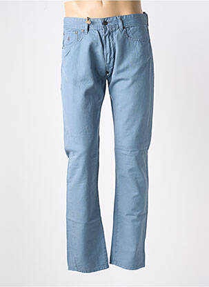 Jeans coupe droite fermeture zippée sous rabat boutonné taille normale bleu MCS homme