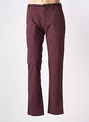 Pantalon chino tissage chiné taille normale rouge TOMMY HILFIGER homme