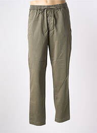 Pantalon droit tissage popeline taille normale vert TOMMY HILFIGER homme