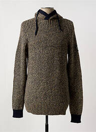 Pull tissage chiné manches longues gris LE TEMPS DES CERISES homme
