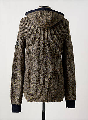 Pull tissage chiné manches longues gris LE TEMPS DES CERISES homme