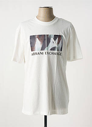 T-shirt stretch manches courtes beige ARMANI EXCHANGE homme