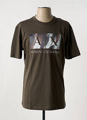 T-shirt marron ARMANI EXCHANGE pour homme seconde vue