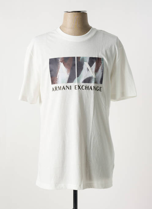 T-shirt stretch manches courtes beige ARMANI EXCHANGE homme