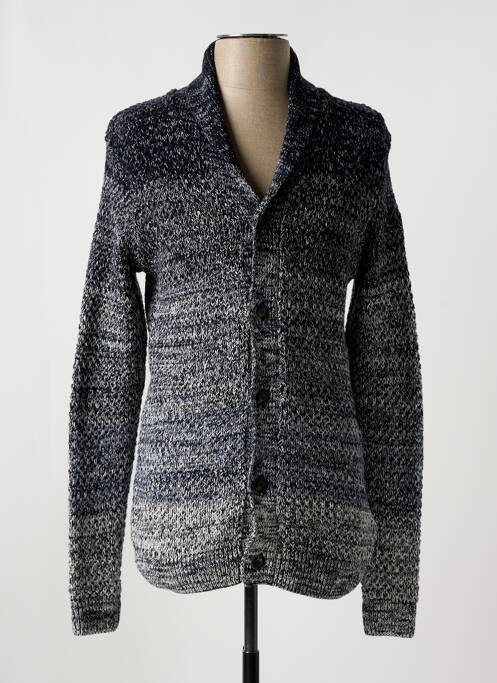 Gilet manches longues bleu LE TEMPS DES CERISES pour homme