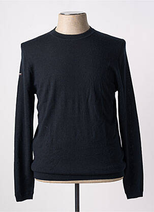 Pull col rond manches longues noir SUPERDRY homme