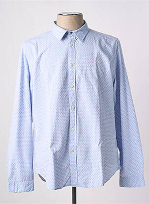 Chemise manches longues imprimé fantaisie bleu MCS homme
