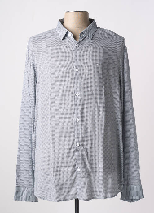 Chemise manches longues bleu ARMANI EXCHANGE pour homme