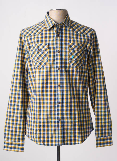 Chemise manches longues jaune MCS pour homme