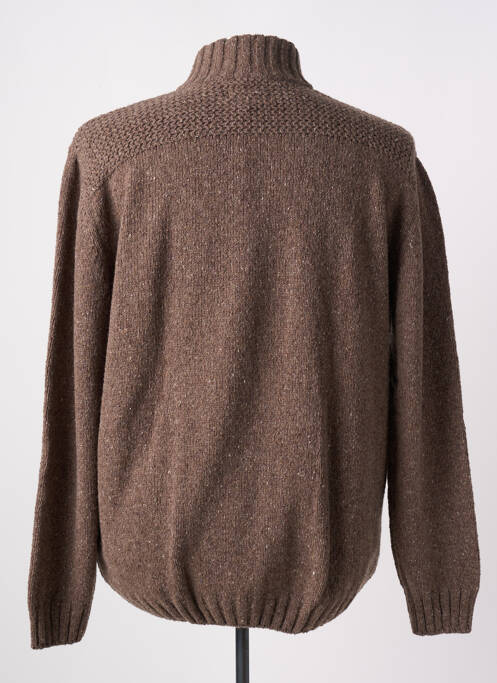 Pull marron MCS pour homme