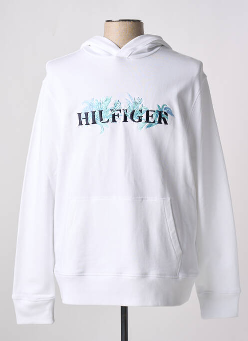 Sweat-shirt à capuche blanc TOMMY HILFIGER pour homme