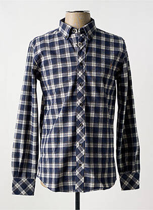 Chemise manches longues manches longues bleu MCLASSICS homme
