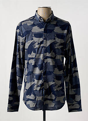 Chemise manches longues manches longues bleu ARMANI EXCHANGE homme