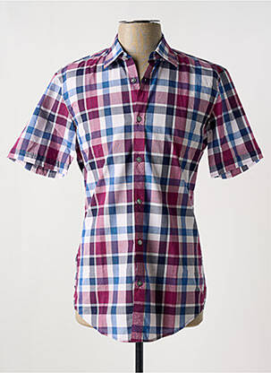 Chemise manches courtes coupe cintrée violet HUGO BOSS homme