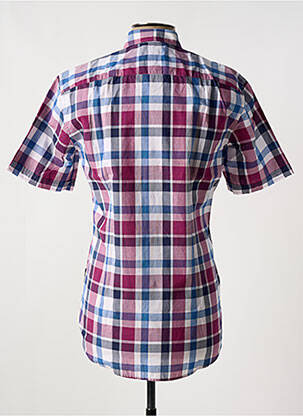Chemise manches courtes imprimé carreaux violet HUGO BOSS homme