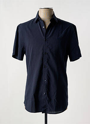 Chemise manches courtes coupe droite bleu ARMANI EXCHANGE homme